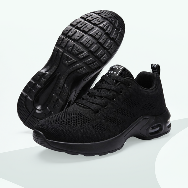 Orthizen™ 12-Hour Shift Shoes for All-Day Foot, Knee & Back Pain Relief (All Black)