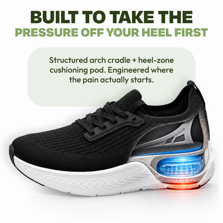 Orthizen Comfort 2.0 arch cradle and heel cushioning pod cutaway